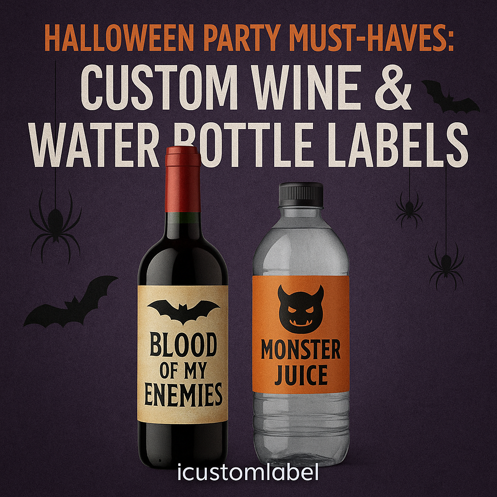 Halloween Party Must-Haves: Custom Wine & Water Bottle Labels