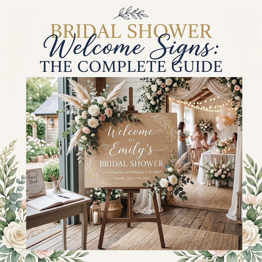 Bridal Shower Welcome Signs: The Complete Guide to Signs, Sayings, Sizes & Where to Display Them