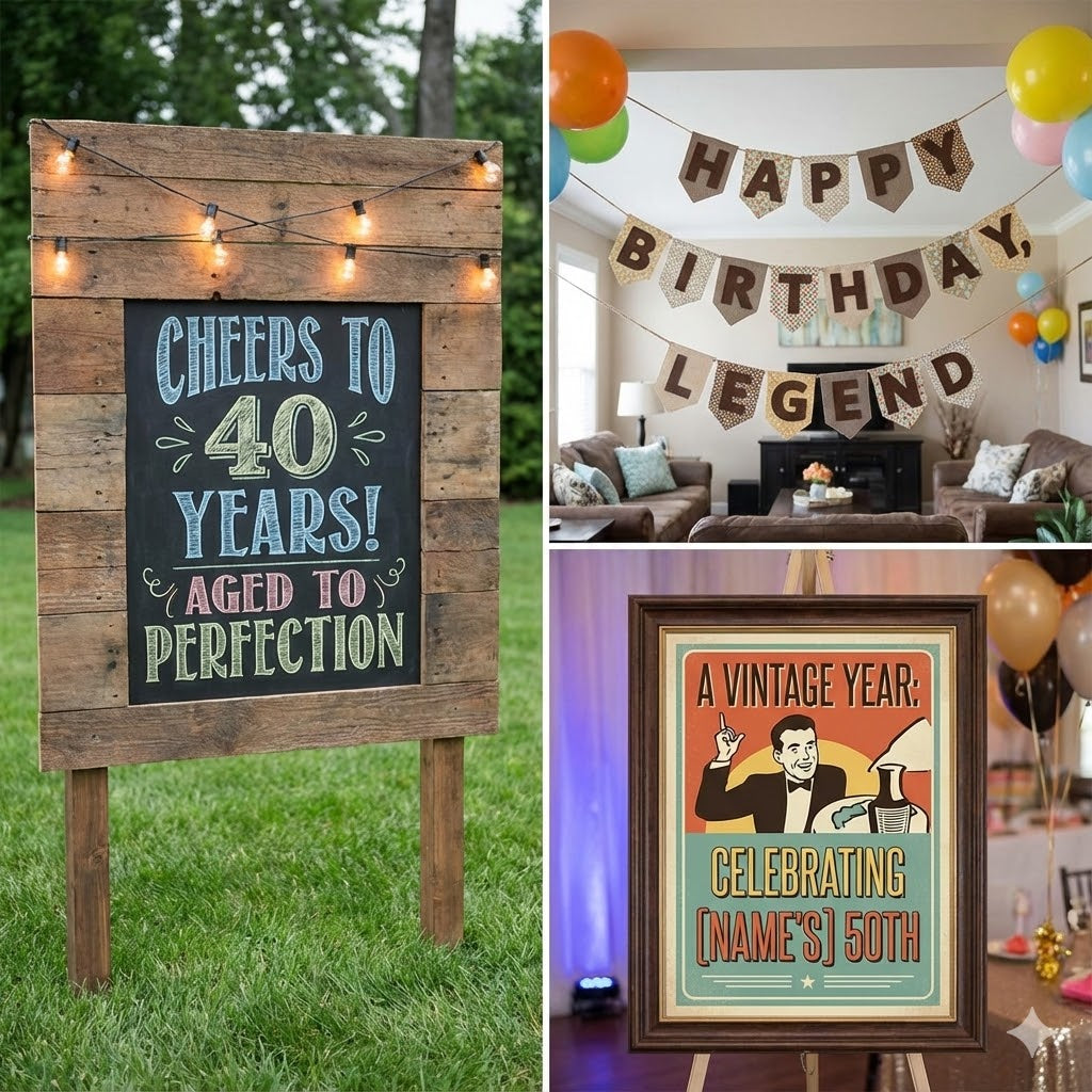 Creative Happy Birthday Sign Ideas for Adults (Yard, Banners, & Posters)