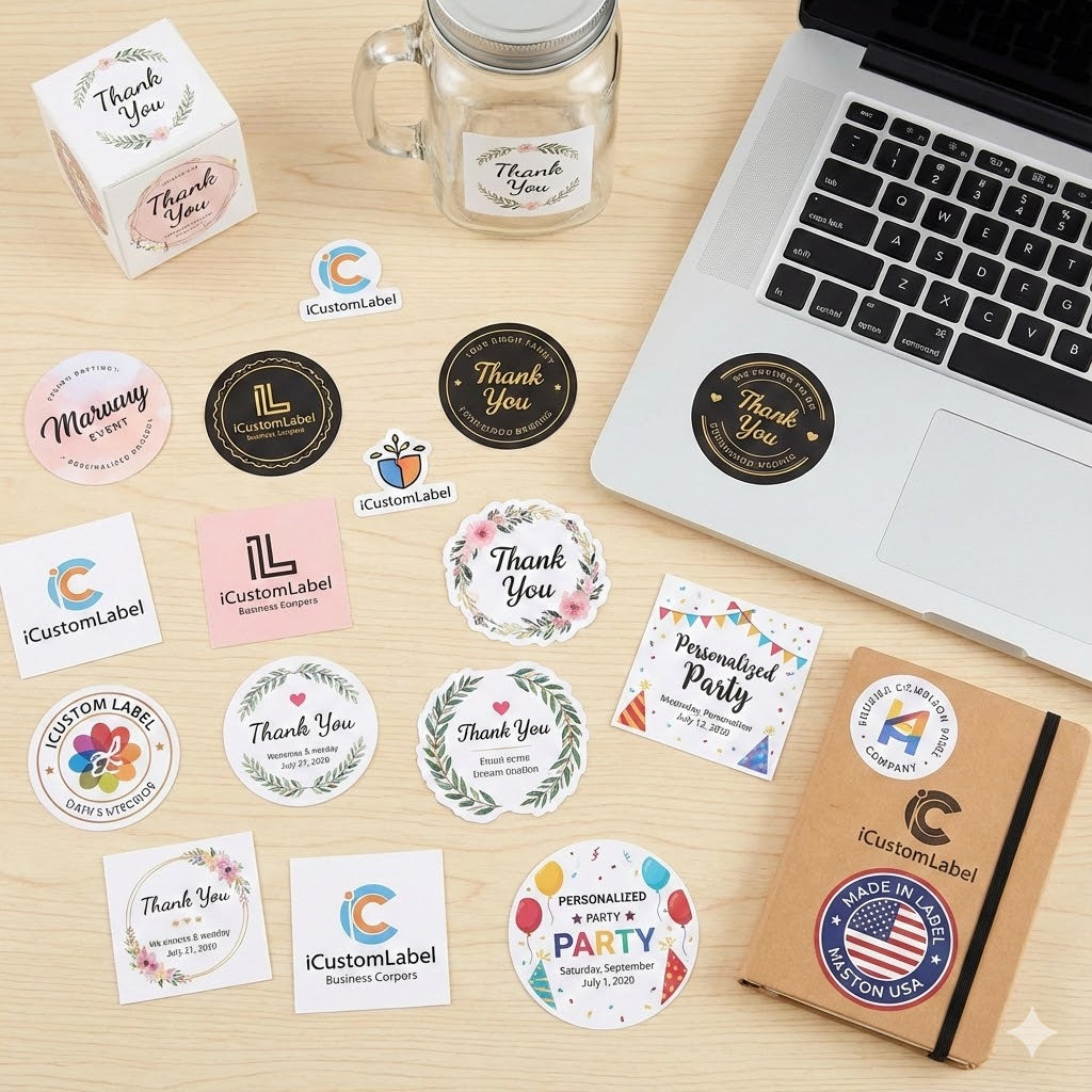 Custom Stickers – Personalized Labels for Events, Business & Everyday Use