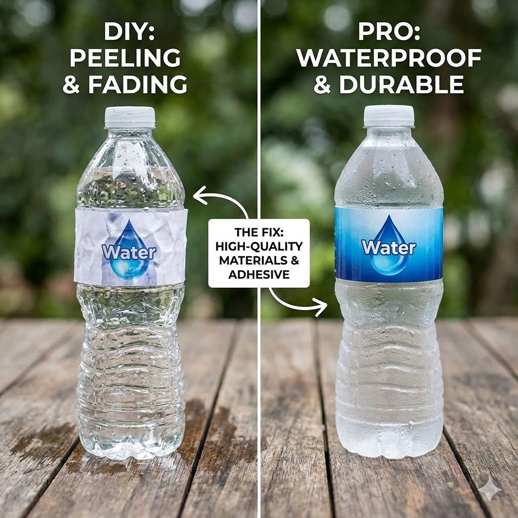 DIY vs. Pro: Why Your Water Bottle Labels Keep Peeling (And How to Fix It)