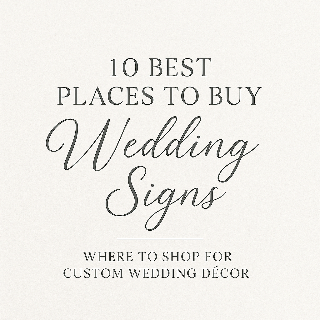 10 Best Places to Buy Wedding Signs – Where to Shop for Custom Wedding Décor