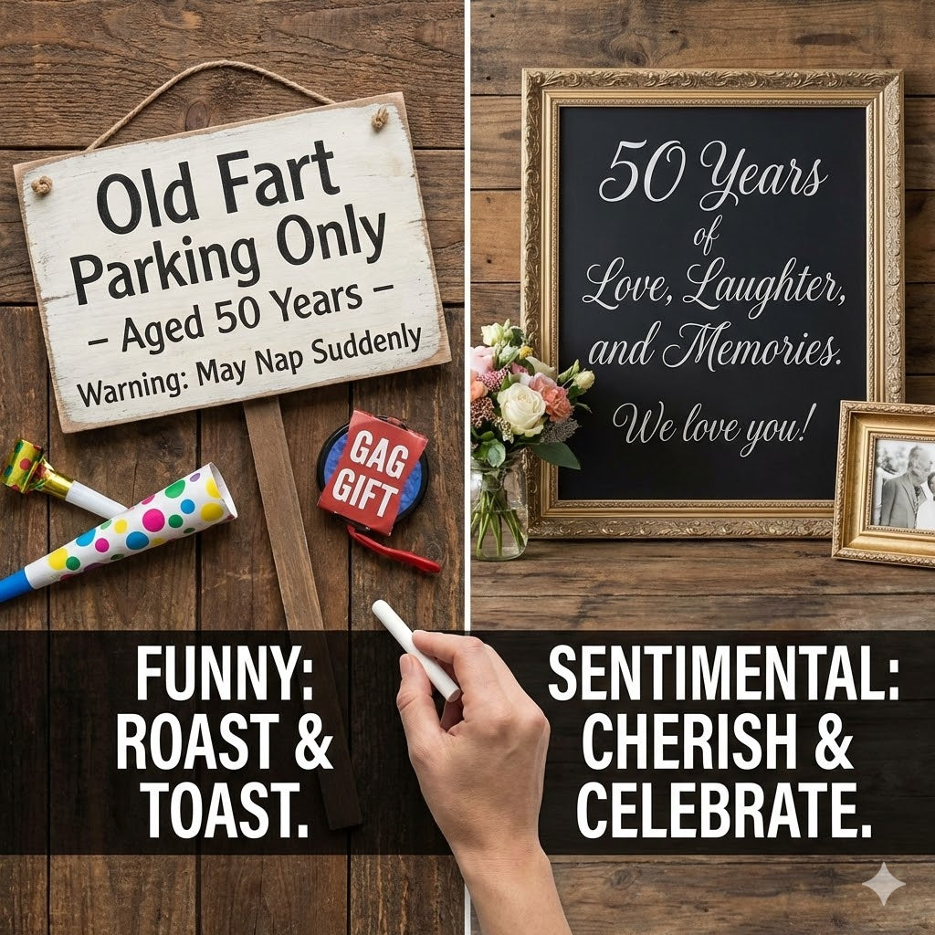 Funny vs. Sentimental: What to Write on a Milestone Birthday Sign