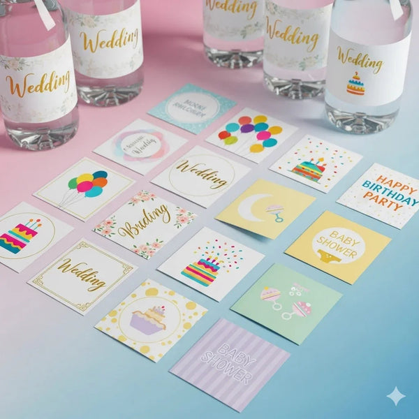 Design Custom Water Bottle Labels for Weddings & Events – iCustomLabel