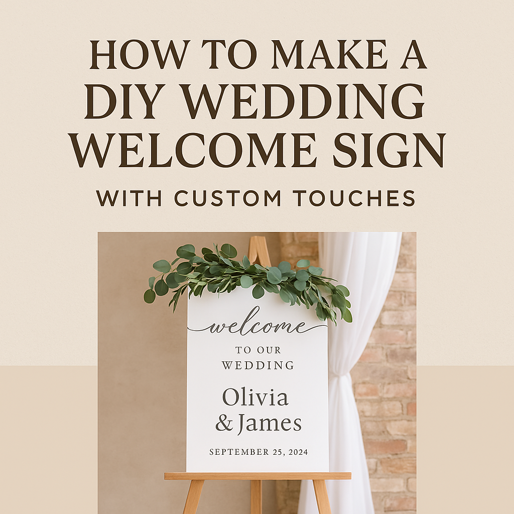 How to Make a DIY Wedding Welcome Sign with Custom Touches