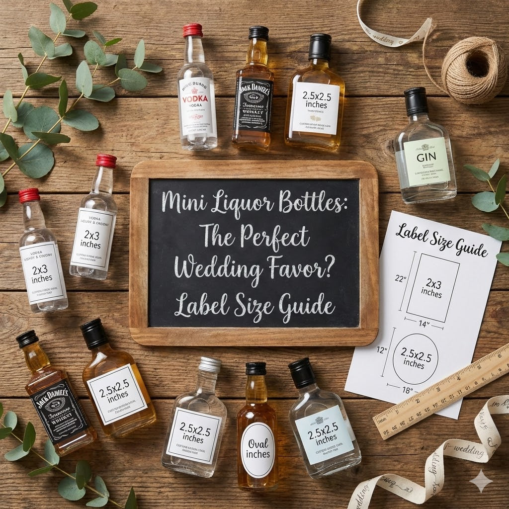 Mini Liquor Bottles: The Perfect Wedding Favor? (Label Size Guide)
