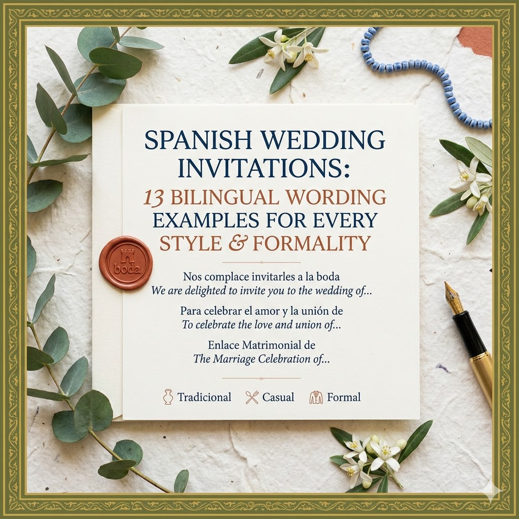 Spanish Wedding Invitations: 13 Bilingual Wording Examples for Every Style & Formality
