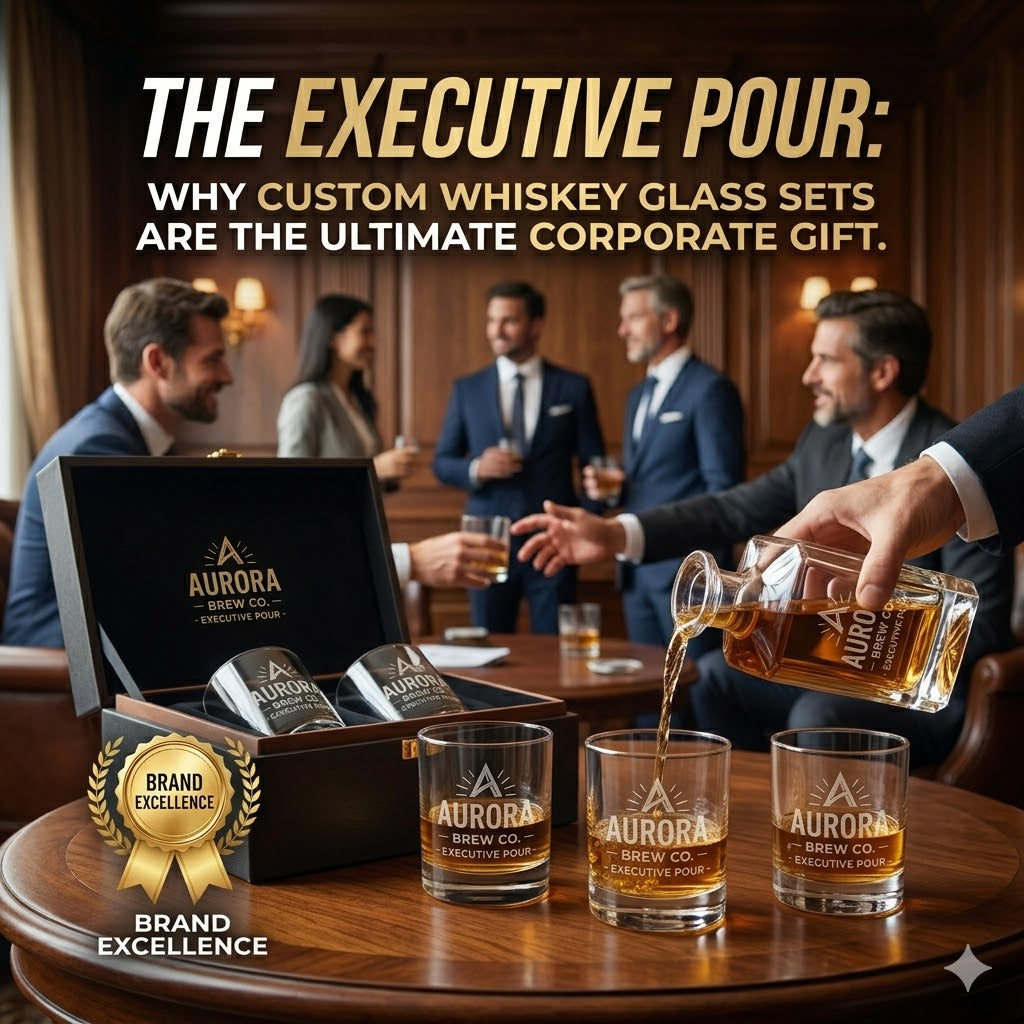 The Executive Pour: Why Custom Whiskey Glass Sets Are the Ultimate Corporate Gift