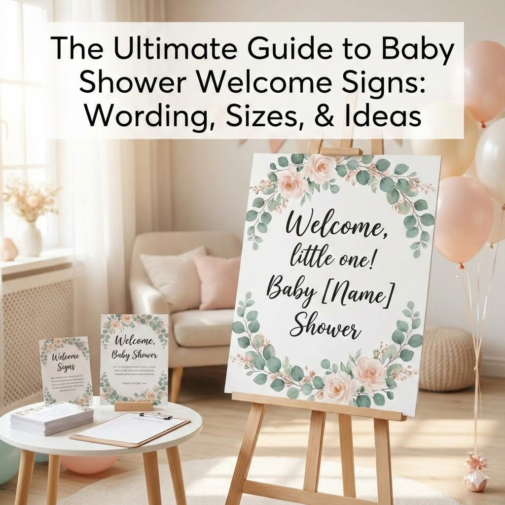 The Ultimate Guide to Baby Shower Welcome Signs: Wording, Sizes, & Ideas