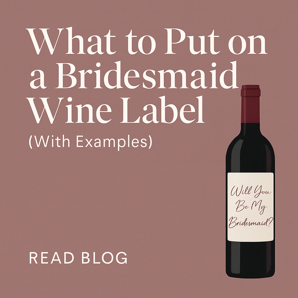 What to Put on a Bridesmaid Wine Label (With Examples)