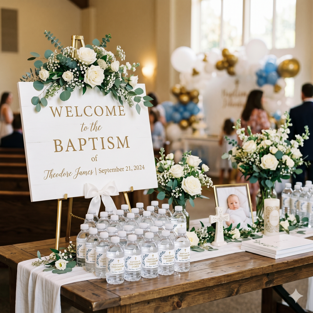 Custom Baptism Decorations & Personalized Christening Party Supplies