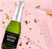 Bachelorette Mini Champagne Labels - iCustomLabel