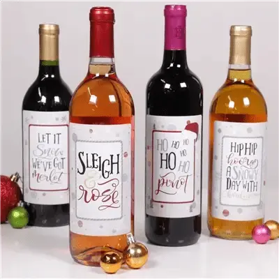 Christmas Wine Labels - iCustomLabel