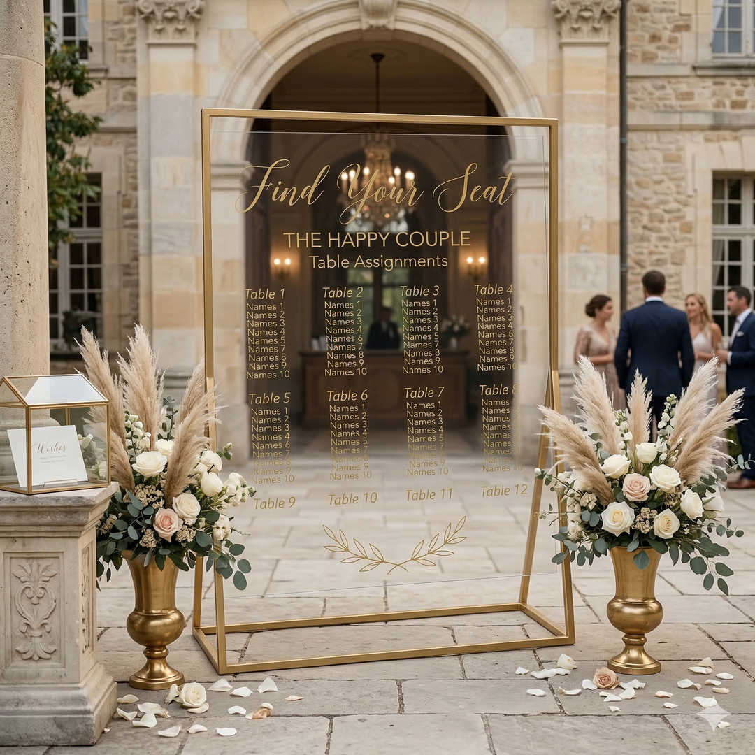 Elegant Wedding Seating Charts – Custom Seating Plans for Your Big Day