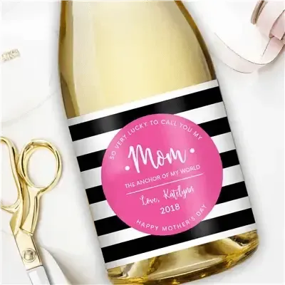 Mother’s Day Champagne Labels | Custom Bottle Stickers for Mom - iCustomLabel