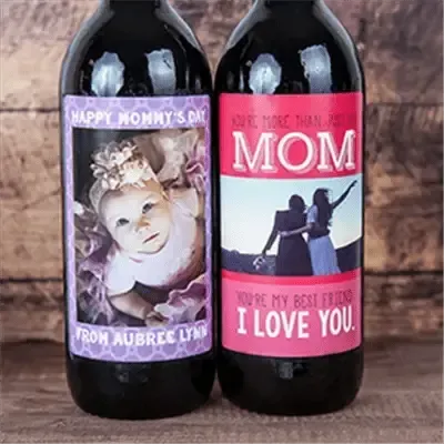 Personalized Mother’s Day Wine Labels – Custom Wine Bottle Stickers - iCustomLabel