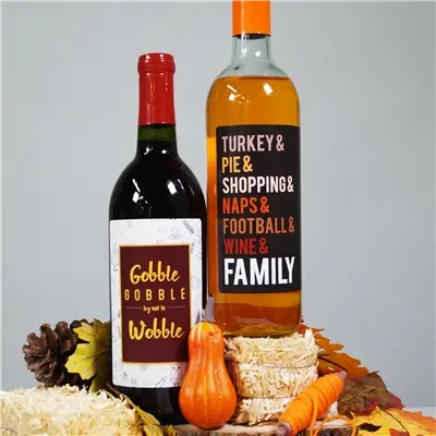 Thanksgiving Wine Labels