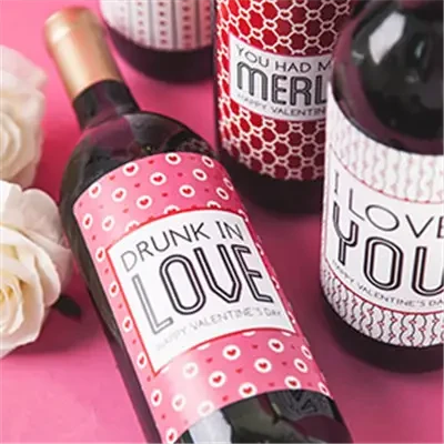 Valentines Day Wine Labels