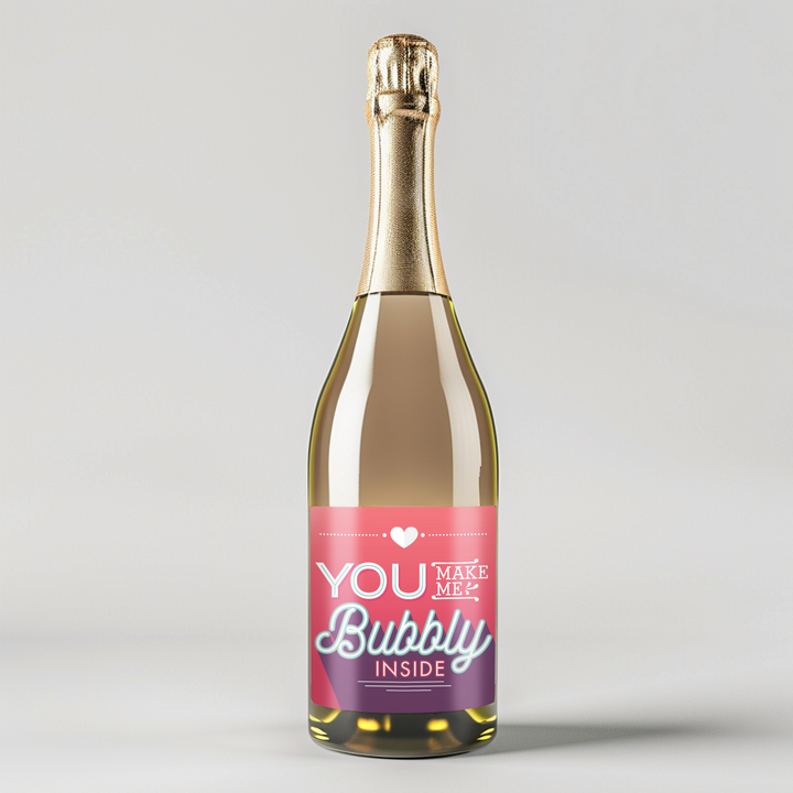 Bubbly Inside Champagne Label