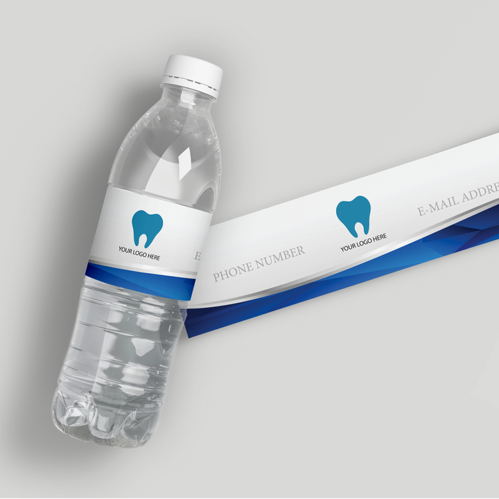 Blue Wave Dentist Water Bottle Labels