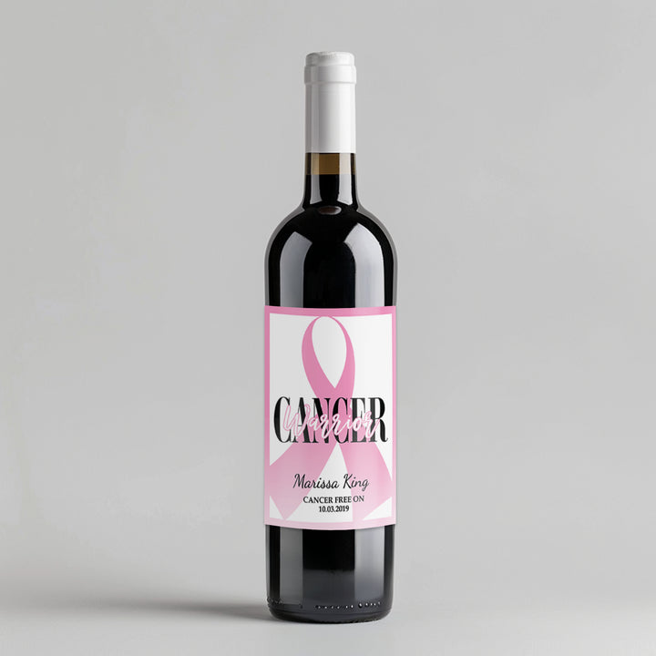 Cancer Warrior Wine Label