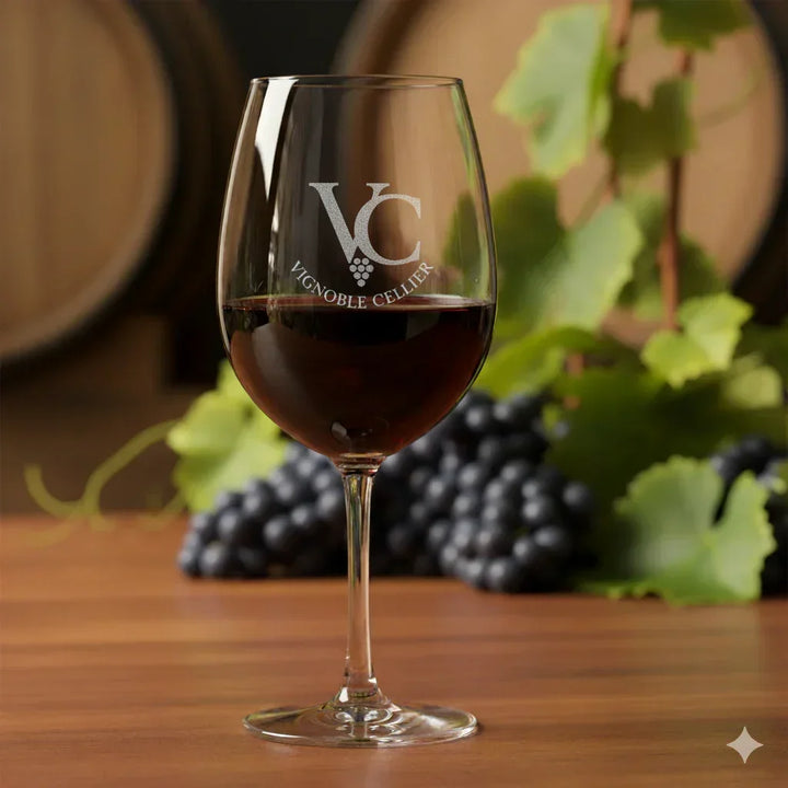 Personalized 11oz Stemmed Wine Glass - Custom Engraved Glassware - iCustomLabel