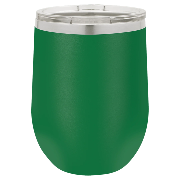 12 oz Blank Stemless Wine Tumbler | Customizable Insulated Cup with Lid