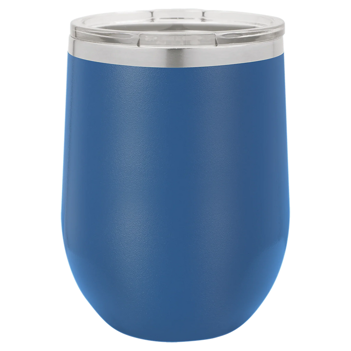 12 oz Blank Stemless Wine Tumbler | Customizable Insulated Cup with Lid