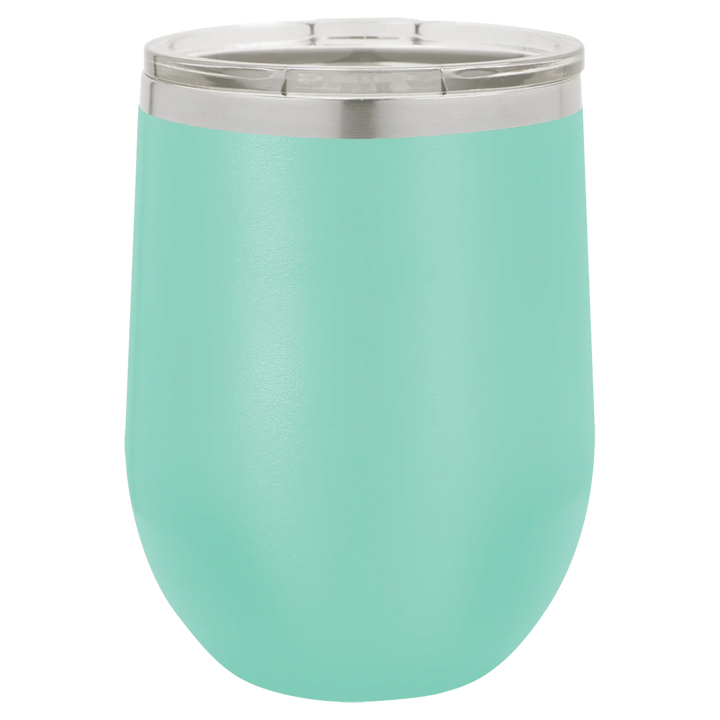 12 oz Blank Stemless Wine Tumbler | Customizable Insulated Cup with Lid