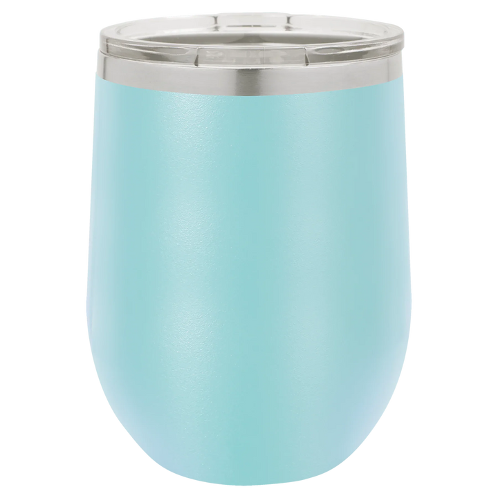 12 oz Blank Stemless Wine Tumbler | Customizable Insulated Cup with Lid
