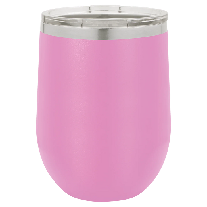 12 oz Blank Stemless Wine Tumbler | Customizable Insulated Cup with Lid