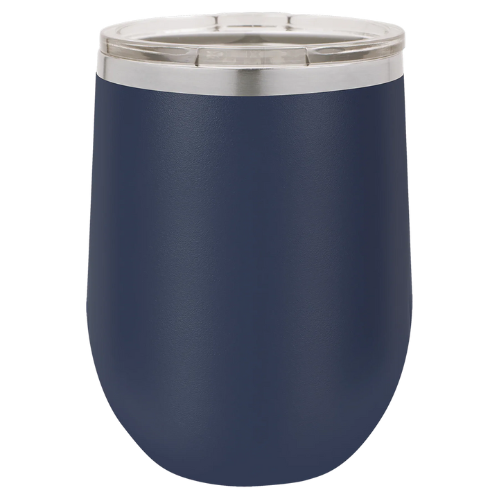 12 oz Blank Stemless Wine Tumbler | Customizable Insulated Cup with Lid