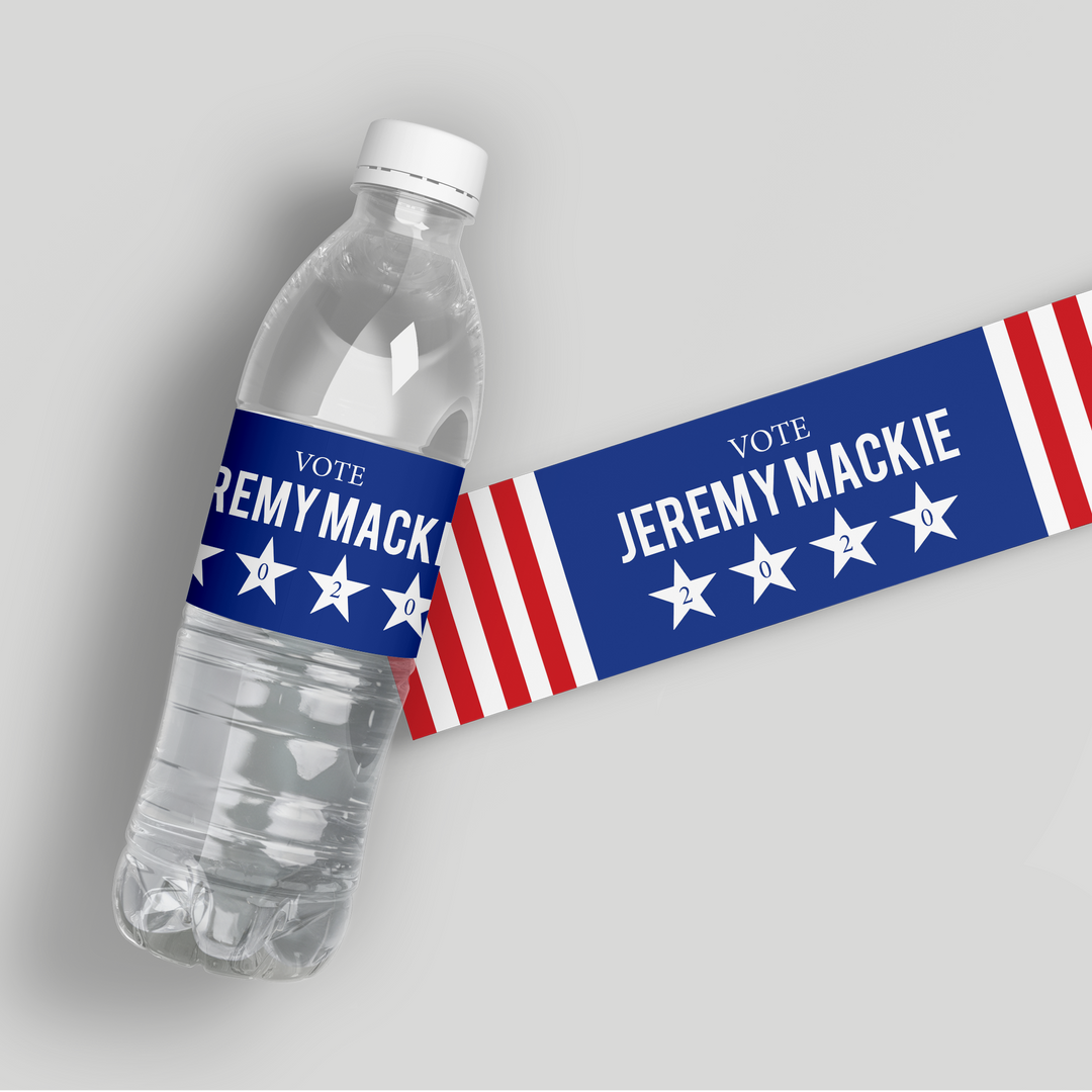 Flag Political Water Bottle Labels