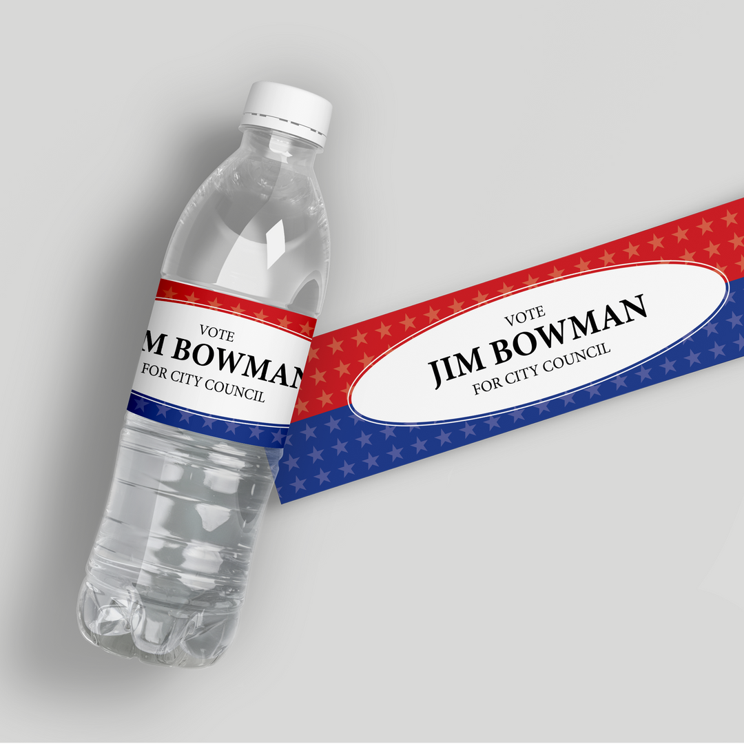 Oval Political Water Bottle Labels