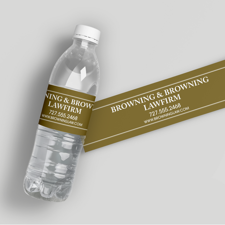 Copper Law Firm Water Bottle Labels