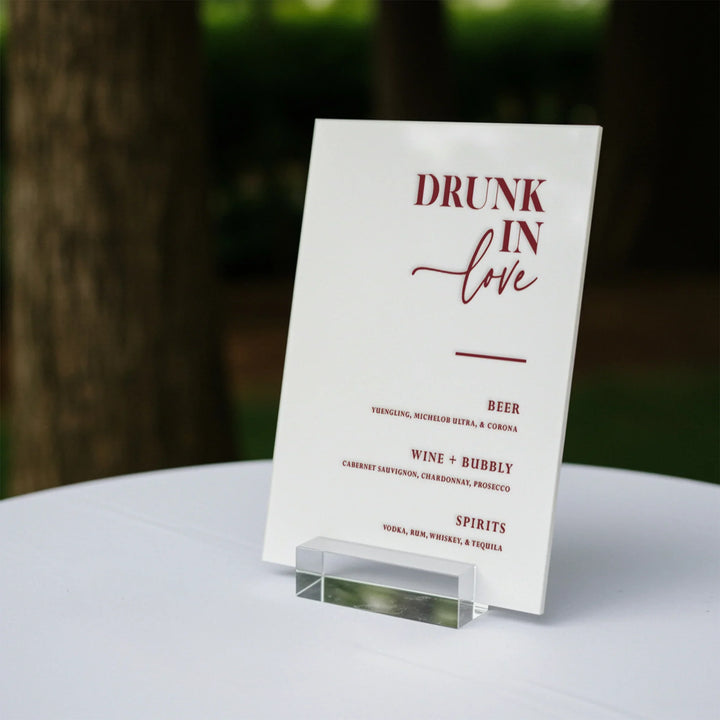 Drunk In Love Wedding Bar Sign