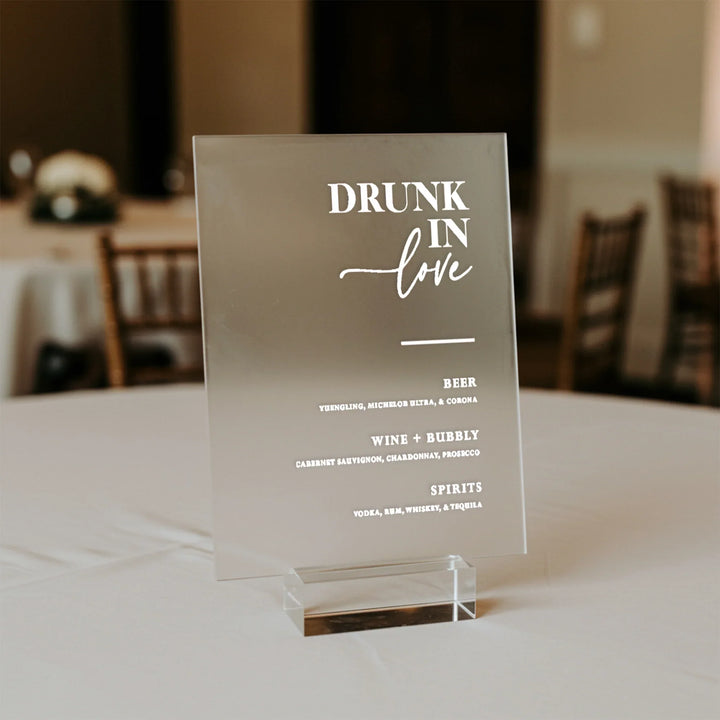 Drunk In Love Wedding Bar Sign