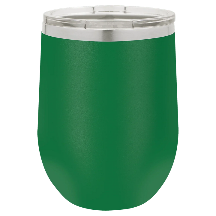12 oz Blank Stemless Wine Tumbler | Customizable Insulated Cup with Lid - iCustomLabel