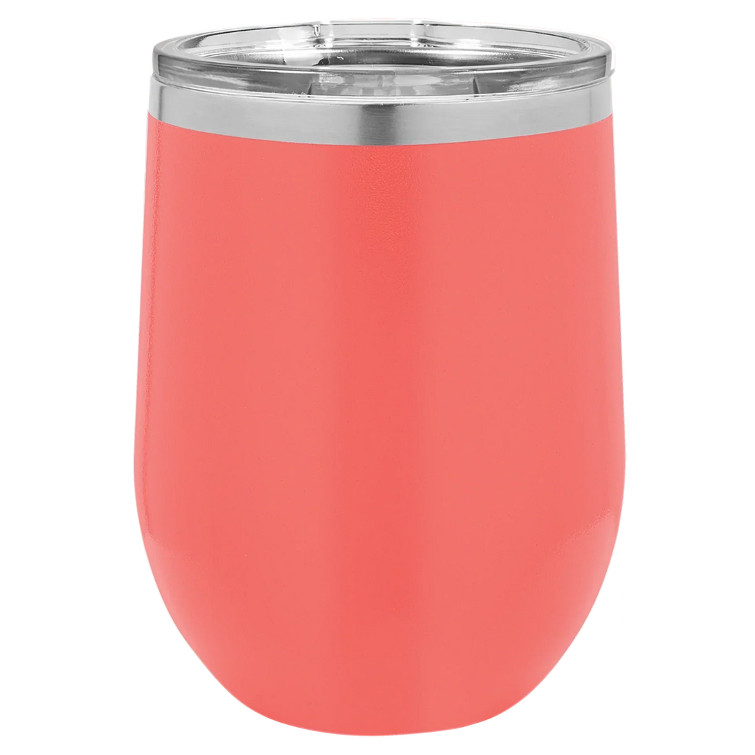 12 oz Blank Stemless Wine Tumbler | Customizable Insulated Cup with Lid - iCustomLabel