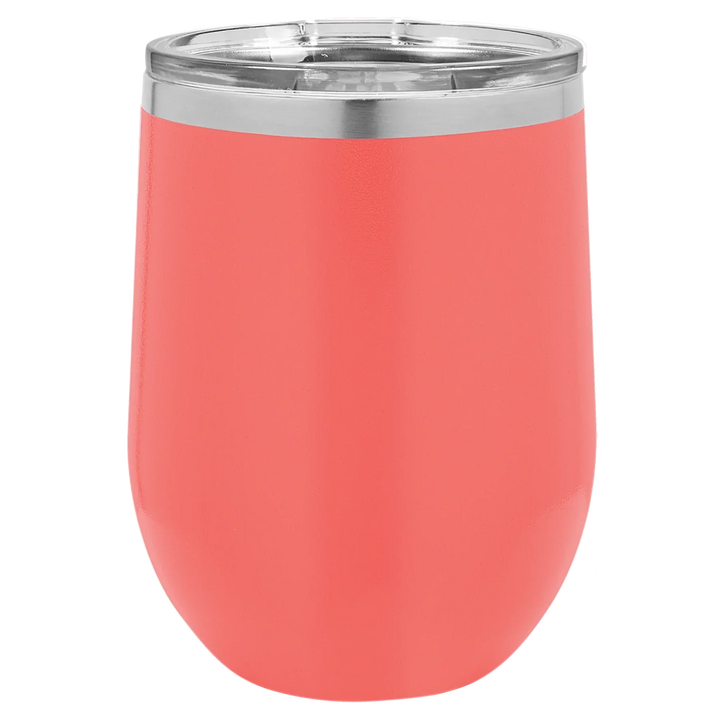 12 oz Blank Stemless Wine Tumbler | Customizable Insulated Cup with Lid - iCustomLabel