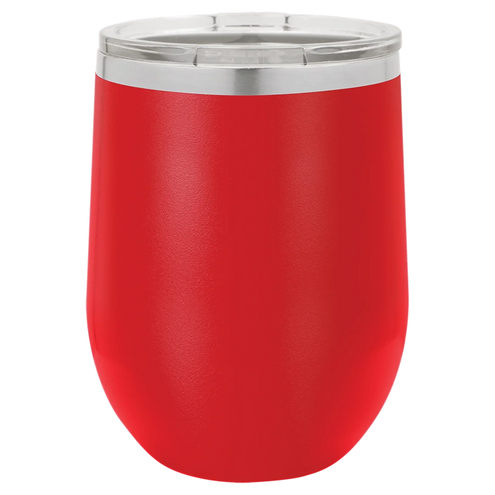 12 oz Blank Stemless Wine Tumbler | Customizable Insulated Cup with Lid - iCustomLabel