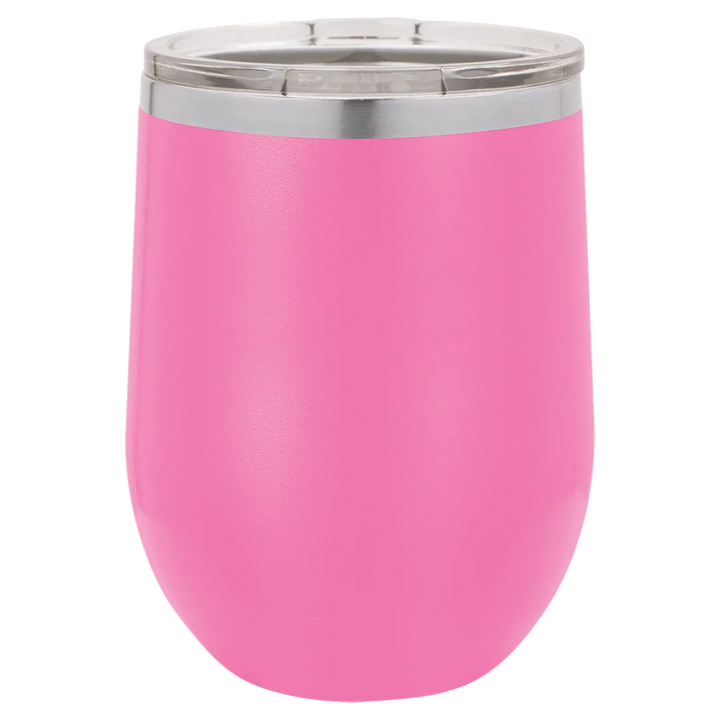 12 oz Blank Stemless Wine Tumbler | Customizable Insulated Cup with Lid - iCustomLabel