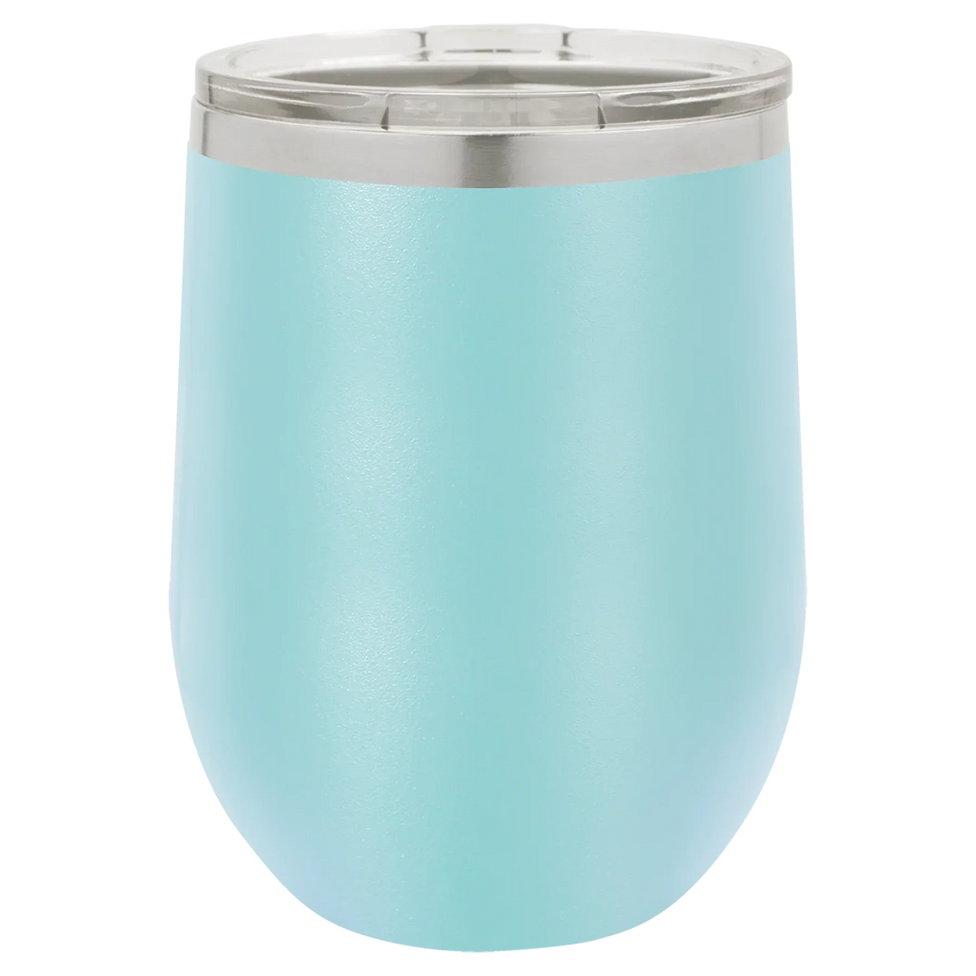 12 oz Blank Stemless Wine Tumbler | Customizable Insulated Cup with Lid - iCustomLabel