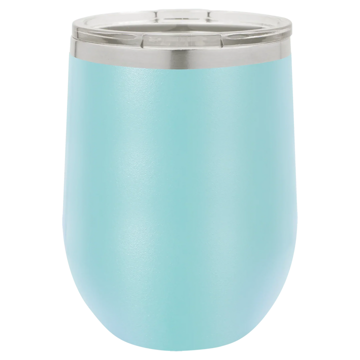 12 oz Blank Stemless Wine Tumbler | Customizable Insulated Cup with Lid - iCustomLabel