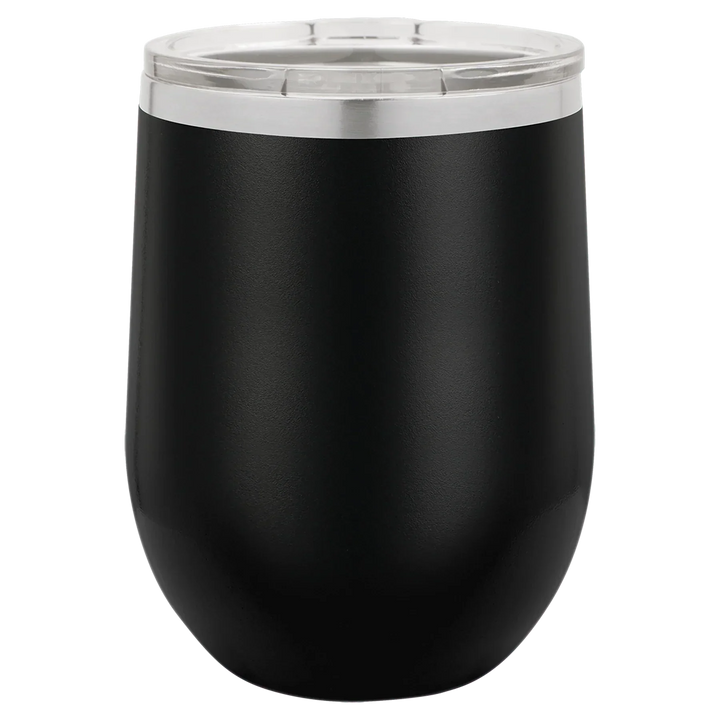 12 oz Blank Stemless Wine Tumbler | Customizable Insulated Cup with Lid - iCustomLabel