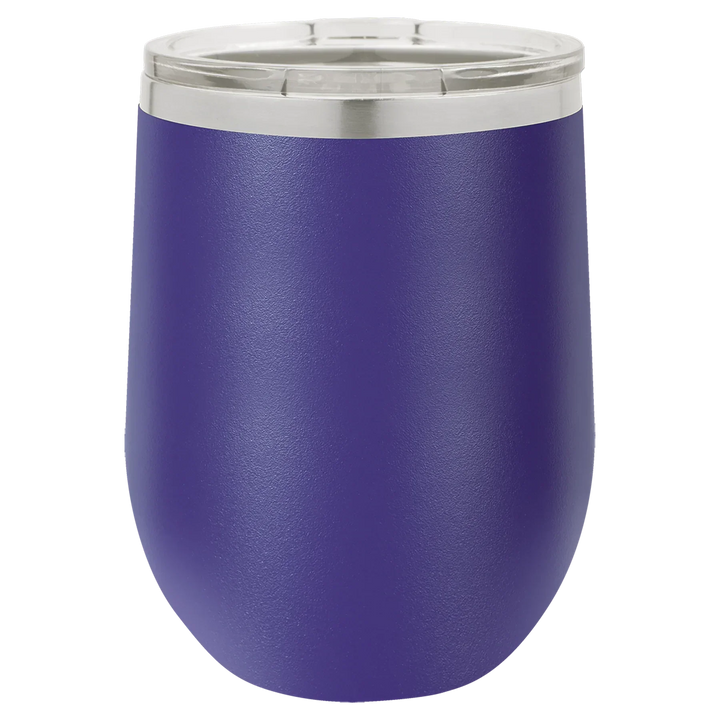 12 oz Blank Stemless Wine Tumbler | Customizable Insulated Cup with Lid - iCustomLabel