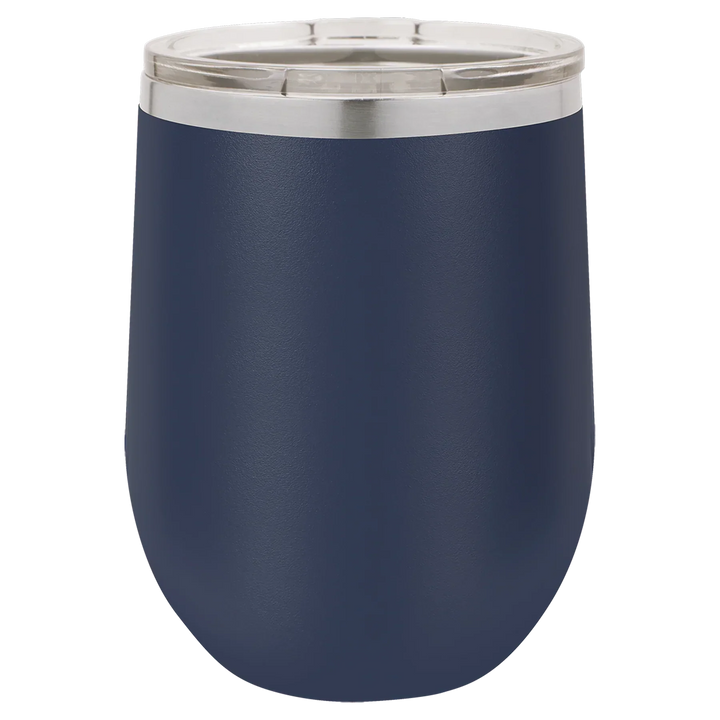 12 oz Blank Stemless Wine Tumbler | Customizable Insulated Cup with Lid - iCustomLabel