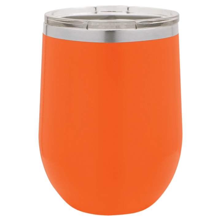 12 oz Blank Stemless Wine Tumbler | Customizable Insulated Cup with Lid - iCustomLabel