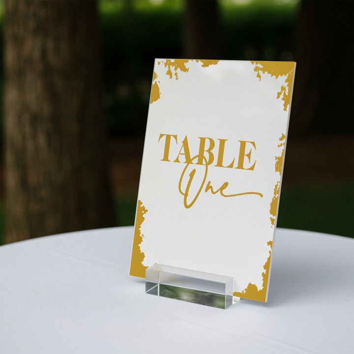 Deckled Edge Acrylic Table Numbers