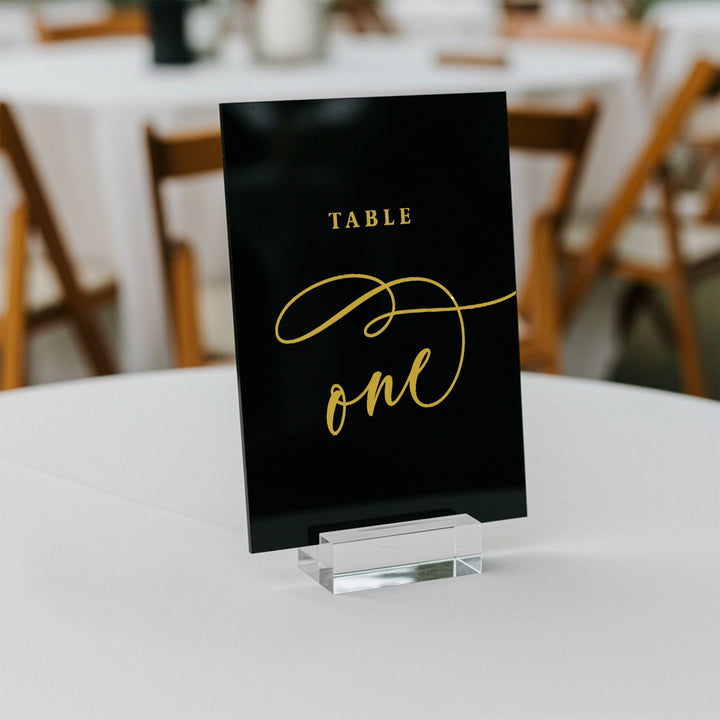 Waltz Script Acrylic Table Numbers